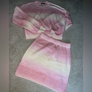 SHEIN Size S Knit Sweater and Skirt Set